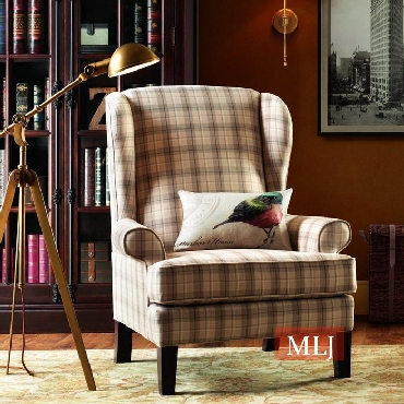美式乡村田园老虎单人沙发椅沙发椅布艺沙发厂家直销定制