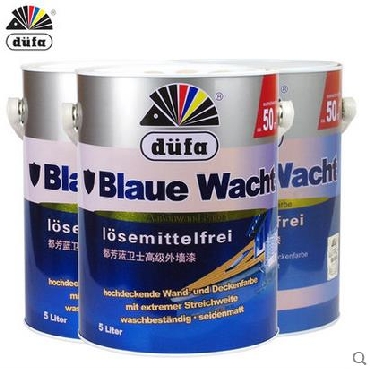 都芳蓝卫士高档外墙乳胶漆 水性环保涂料墙面漆两面一底15L套装