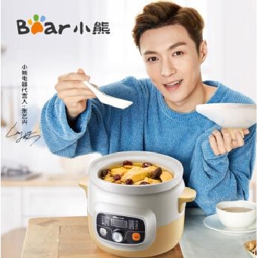 小熊（Bear）电炖锅电炖盅微电脑煲汤煮粥白陶瓷电炖锅4L大容量DDG-D40H5