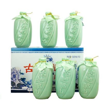 古越龙山绍兴黄酒半甜型礼盒八年花雕王500ml6瓶