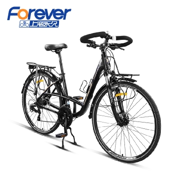 永久旅行车蝴蝶把24速公路车男女式低跨梁代步单车自行车QJ066-L