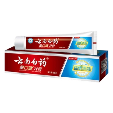 云南白药（YUNNAN BAIYAO） 金口健牙膏 益优清新（益优冰柠）105g 新老包装 随机发货