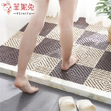 卫生间防滑垫浴室防滑拼接地垫 方形隔水按摩拼接地垫
