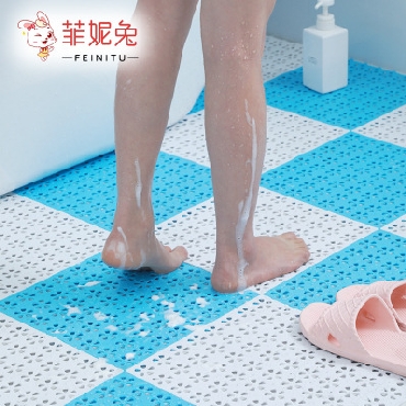 浴室拼接防滑层滤水地垫镂空带按摩点软硬适中自由拼接